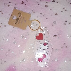 Hello Kitty Keychain with Red and Gold Accents